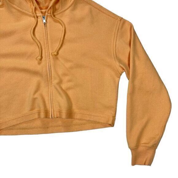 Aerie Cropped Hoodie Sweatshirt Womens XS Beach Party Zip Up Drawstring Coastal - Picture 5 of 16